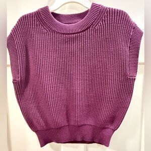 Ann Taylor Rich Purple Sleeveless Knit Top
